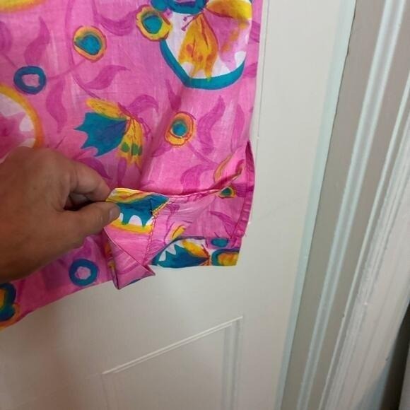 Sun Dress Vintage 16 Pink Floral 1960s-1970s Donna Lee of California Coastal‎ - Picture 8 of 9